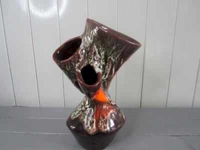Vase en céramique émaillée Vallauris vintage