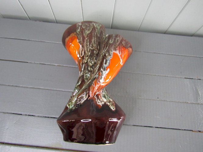 Vase en céramique émaillée Vallauris vintage