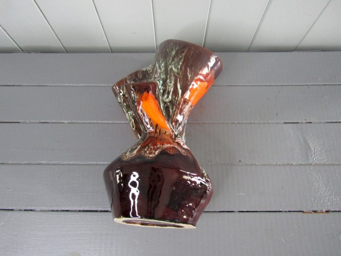 Vase en céramique émaillée Vallauris vintage