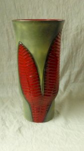 VASE EN CERAMIQUE FERNAND ELCHINGER MODELE FOUGERE ANNEES 1950*
