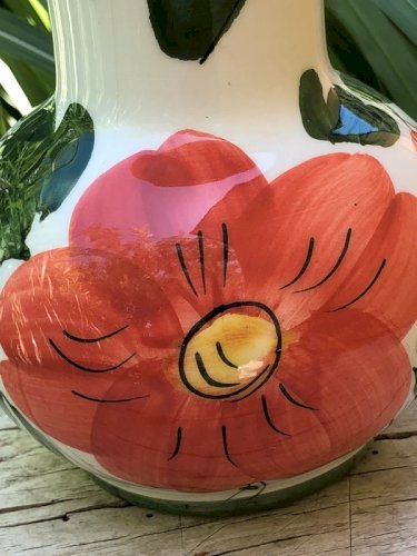 Vase en céramique motifs fleurs