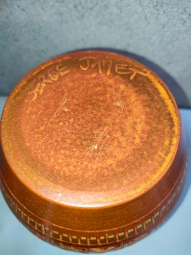 vase en ceramique style amerique du sud signé Serge jamet en bon etat