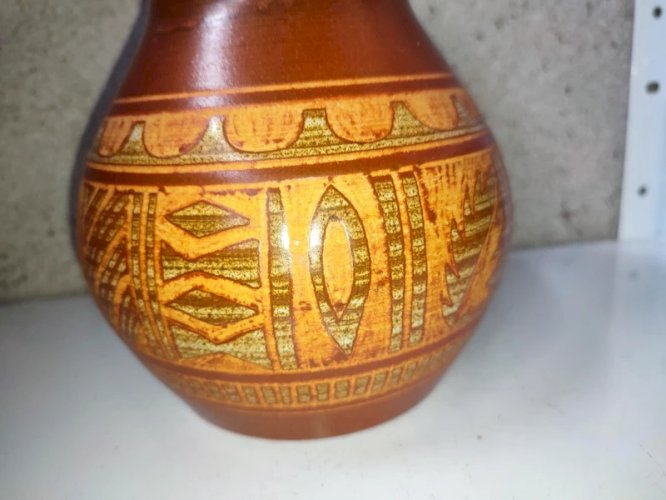 vase en ceramique style amerique du sud signé Serge jamet en bon etat