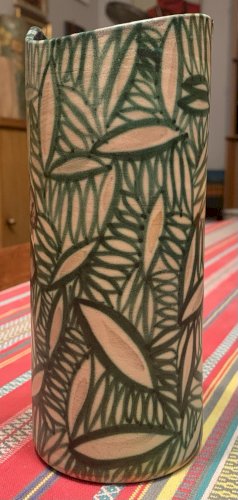 Vase en céramique Vallauris décor au coq signé Le Chariot 1960's