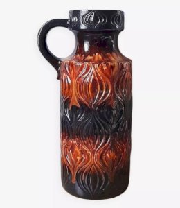 Vase en céramique XL , West germany 1960s