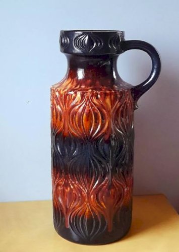 Vase en céramique XL , West germany 1960s