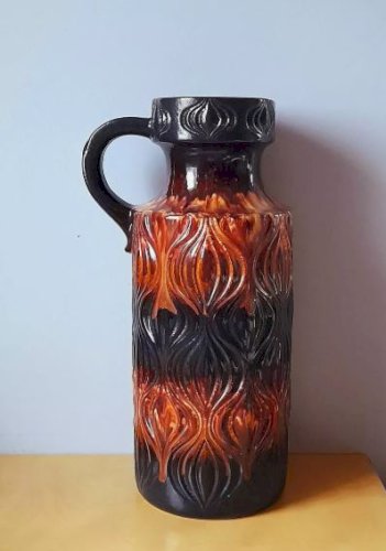 Vase en céramique XL , West germany 1960s