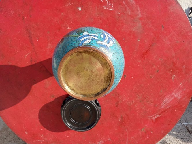 Vase en cloisonné Chinois