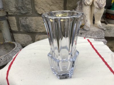 Vase en cristal clair cristallerie royale de champagne –  Design moderne massif