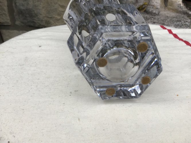 Vase en cristal clair cristallerie royale de champagne –  Design moderne massif