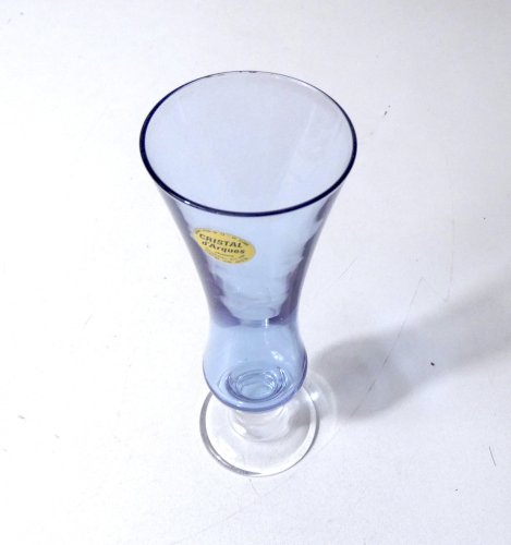 Vase en Cristal d’Arques violet France 21 cm balustre vintage TBE