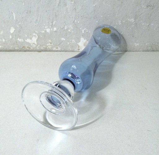 Vase en Cristal d’Arques violet France 21 cm balustre vintage TBE