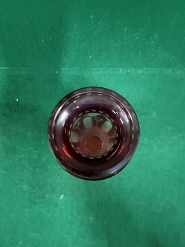 VASE EN CRISTAL DE BOHEME ROUGE