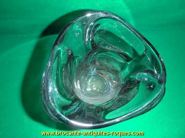 VASE EN CRISTAL ROSE ET BLEU