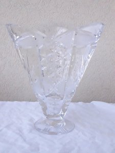 Cut crystal vase