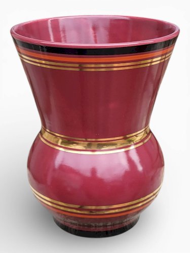 Vase en faïence de Gien 1940-60