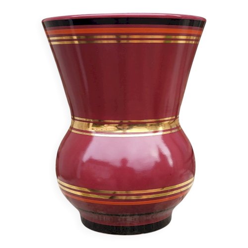 Vase en faïence de Gien 1940-60