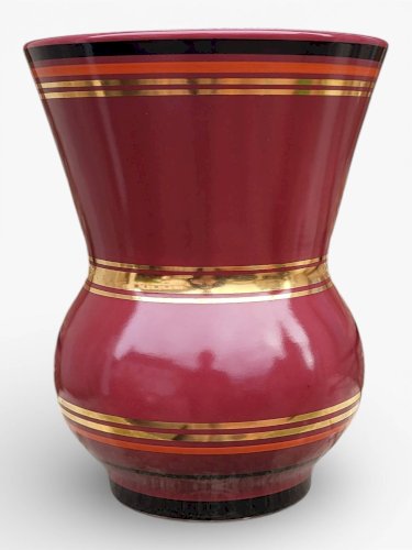 Vase en faïence de Gien 1940-60