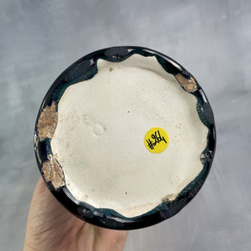 Vase en faïence style art nouveau forme de fleur tulipe , Belgique Thulin ?