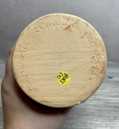 Vase en forme de bouteille signé Pacoret ? style brutaliste