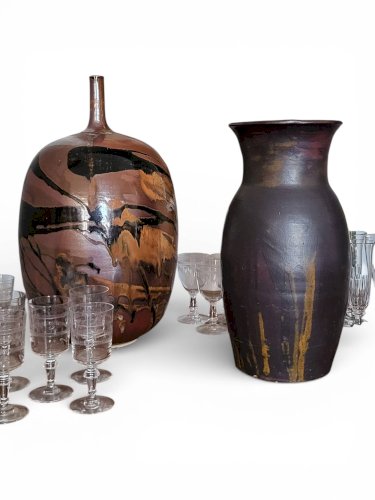 Vase en grès de Lucien Arnaud / Puisaye