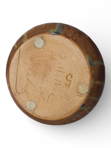 Vase en grès de Puisaye signé Alfred Lebret (1871-1955)