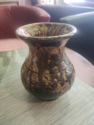 Vase en grès émaillée signé P.Normand