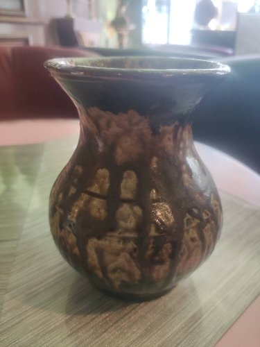 Vase en grès émaillée signé P.Normand