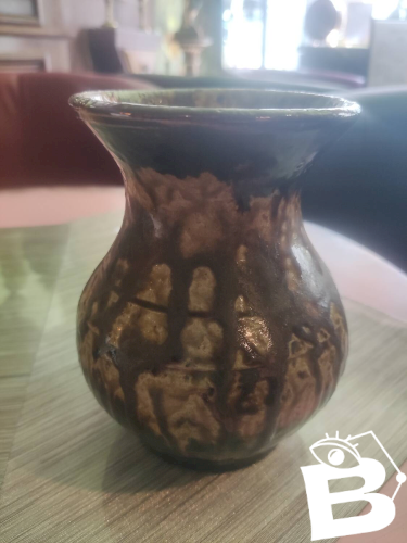 Vase en grès émaillée signé P.Normand
