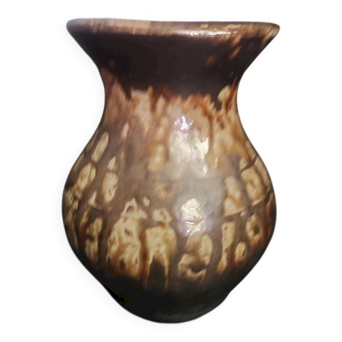 Vase en grès émaillée signé P.Normand