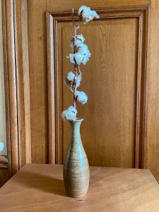 Vase en grès moucheté vintage