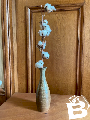 Vase en grès moucheté vintage