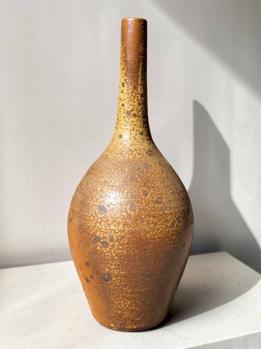 Vase en grès pyrité Michel Dumont / Puisaye
