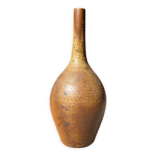 Vase en grès pyrité Michel Dumont / Puisaye