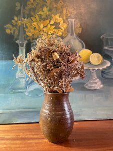 Vintage pyrite stone vase