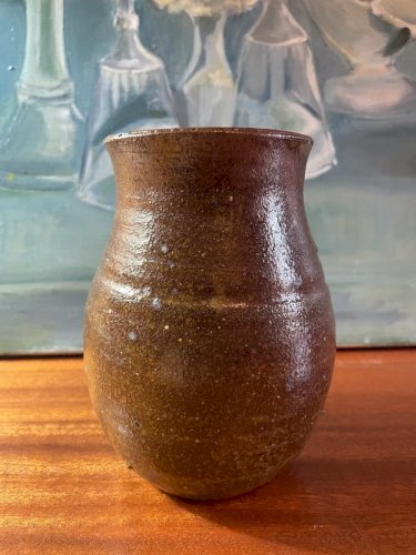 Vase en grès pyrité vintage