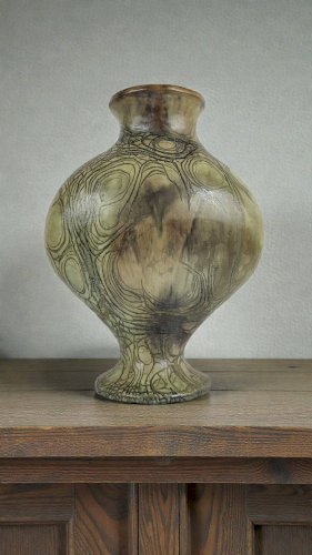 Vase en grès signé Anne Marie Sybesma De Bay, alias MIEP La Borne