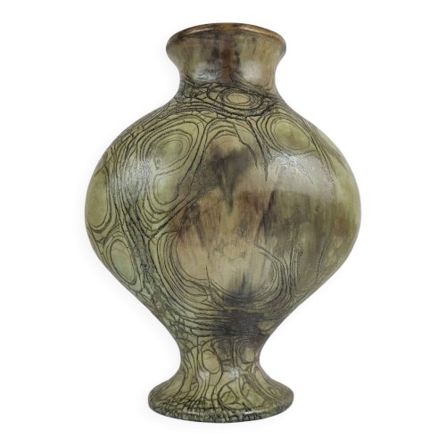 Vase en grès signé Anne Marie Sybesma De Bay, alias MIEP La Borne