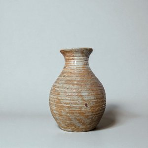 Stoneware vase signed / Puisaye / Lion