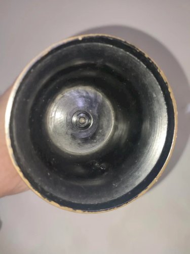 vase en laiton avec gravure de fleur dorigine indienne en bon etat