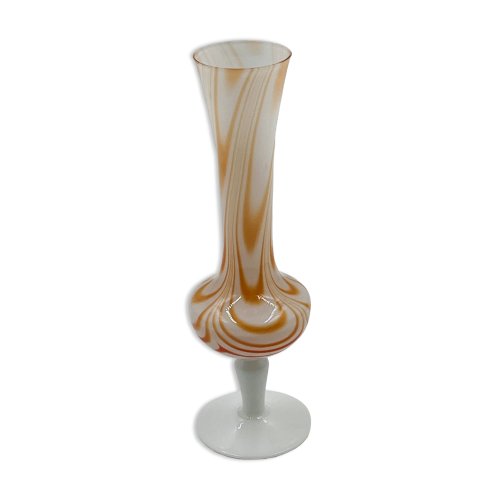 Vase en opaline orange