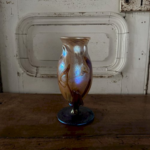 Vase en pâte de verre irisé signé JP Mateus 1995 M3633