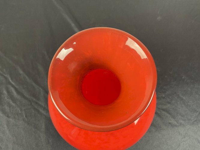 Vase en pâte de verre marmoréen signé MULLER Frères Lunéville