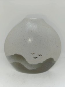 porcelain vase with landscape decoration in good condition