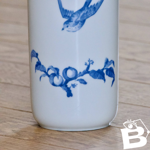 Vase en porcelaine Royal Limoges oiseau bleu