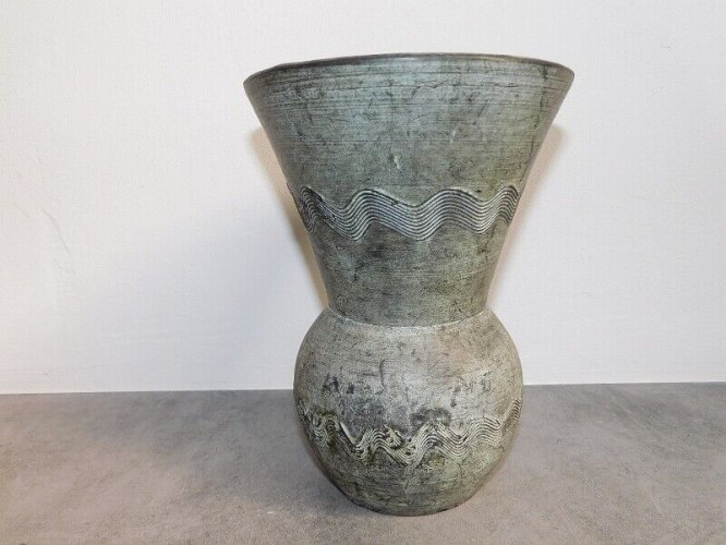 VASE EN TERRE BRUNE 1970 SCULPTURE