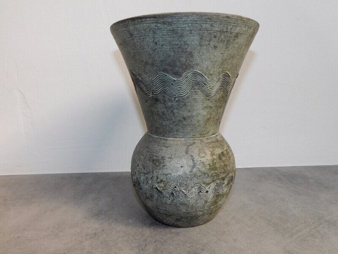 VASE EN TERRE BRUNE 1970 SCULPTURE
