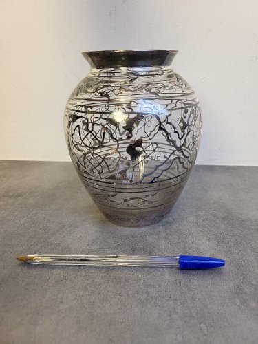 VASE EN VERRE ARGENTE SAINT GRAAL