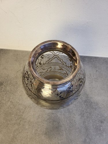 VASE EN VERRE ARGENTE SAINT GRAAL