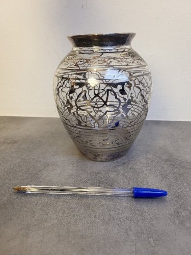 VASE EN VERRE ARGENTE SAINT GRAAL